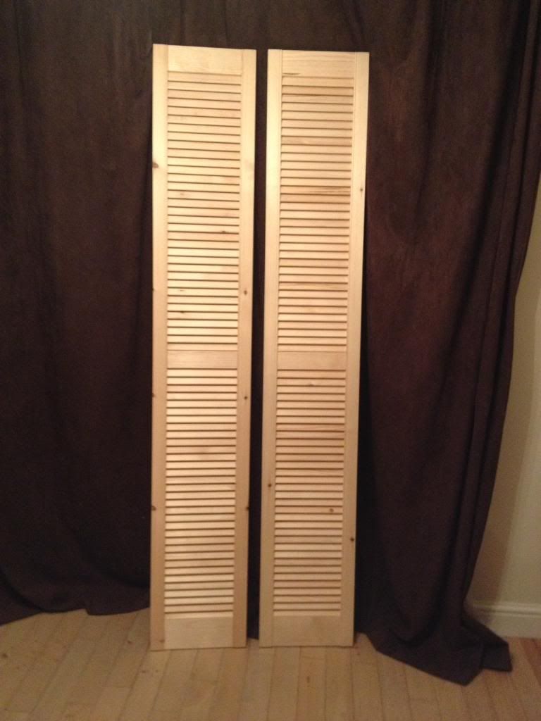 bespoke louvre doors / shutters made from redwood, any size made to
