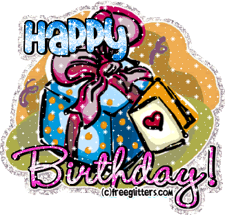 Happy Birthday Glitter Graphics from FreeGlitters.com