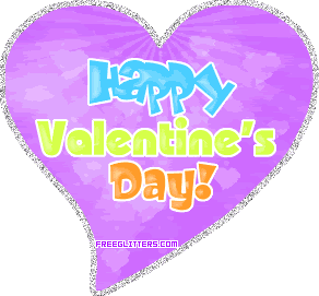 Valentine's Day Glitter Heart Quotes