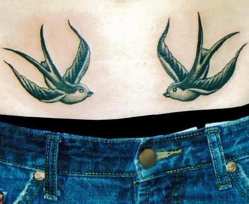 birds in flight, beetle and river tattoo design. Bird Tattoo Shiny Artistry.