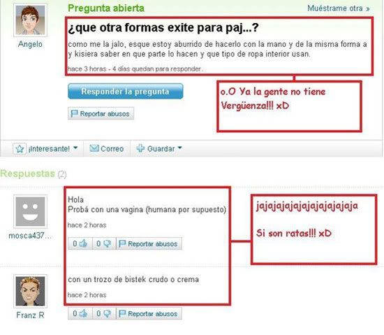 Las peores preguntas en Yahoo respuestas