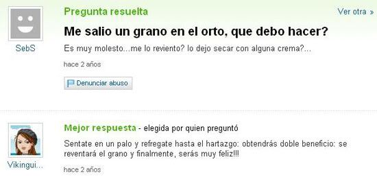 Las peores preguntas en Yahoo respuestas