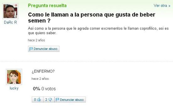 Las peores preguntas en Yahoo respuestas