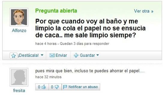 Las peores preguntas en Yahoo respuestas