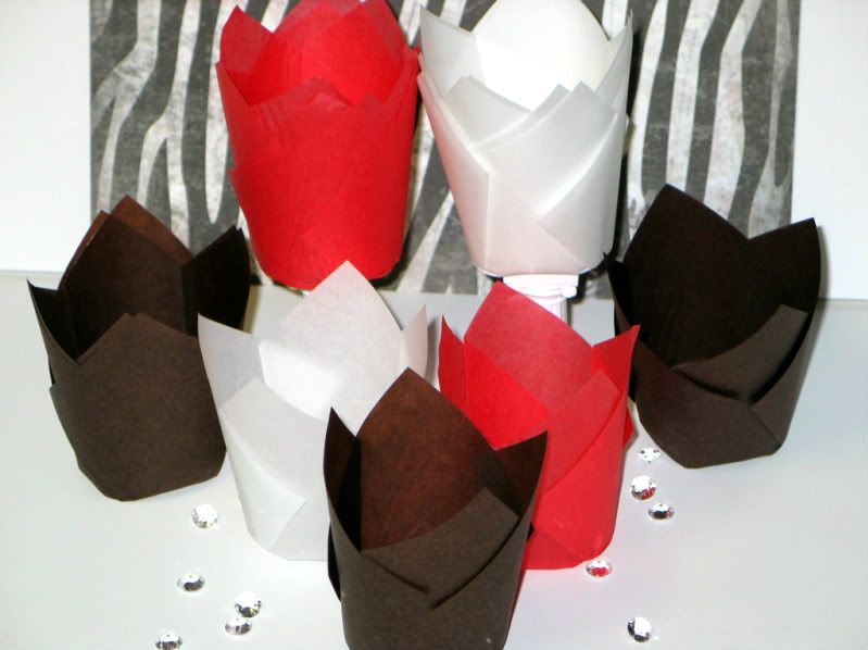 50ct. Large 21/4"x4" Tulip Paper Baking Cups Cupcake Liners Jumbo