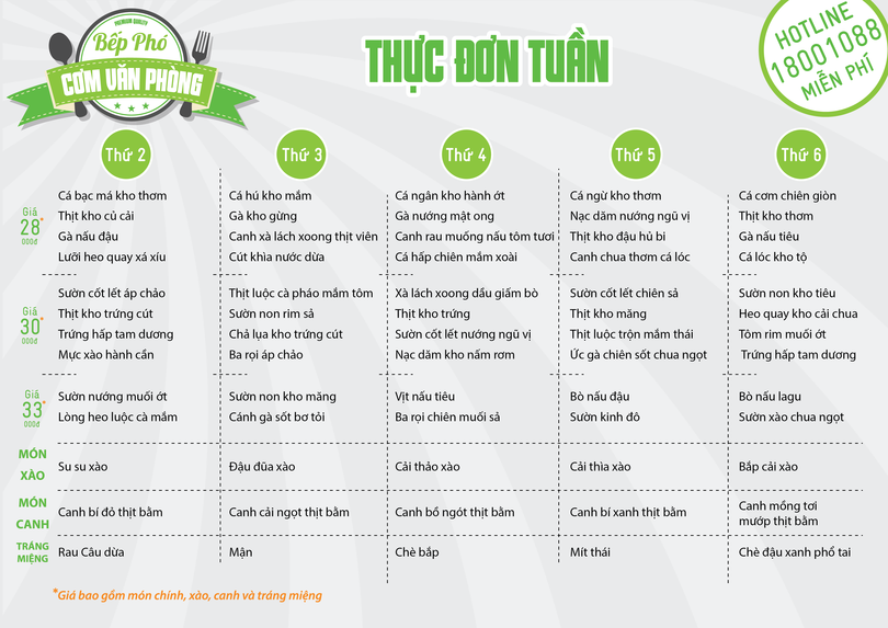 Cơm trưa văn phòng giá chỉ 28.000Đ, giao hàng miễn phí - 3