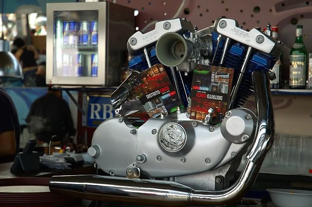 Biker's Beer Pump at Escriba's in Barcelona