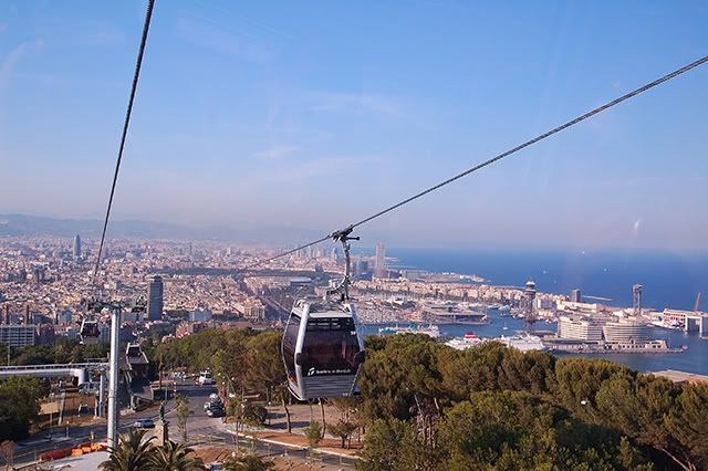 Onboard the Barcelona Teleferic or Cablecar of Montjuic: A Privileged Panoramic View [enlarge]