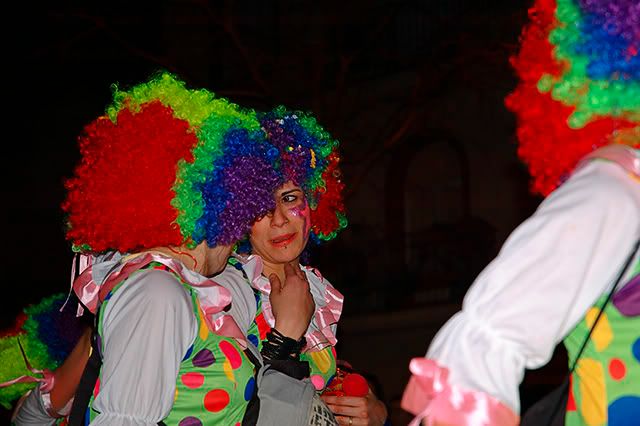Barcelona Carnival Costumes: Clowns in the Mirror [enlarge]