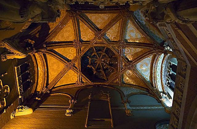Catalan Modernisme: Ceiling at Sant Pau Hospital, Barcelona