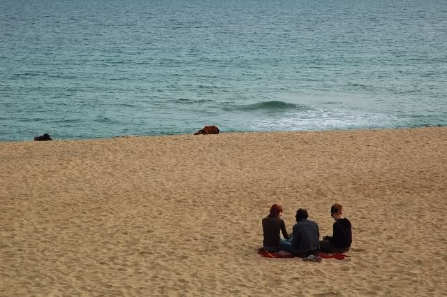 barcelona beach. Three Girls at Barcelona Beach