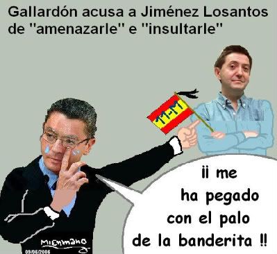 Ruiz Gallardón acusa a Federico Jiménez Losantos de amenazarle e insultarle - me ha pegado con el palo de la banderita - victimas 11-M querella censura libertad expresión Bono agresion manifestacion bandera