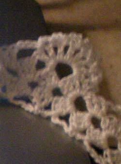 crochet lace edging closeup