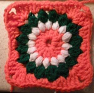 sunburst granny square crochet