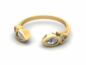  photo de lleone hydra pear trillion ring - madeofjewelry