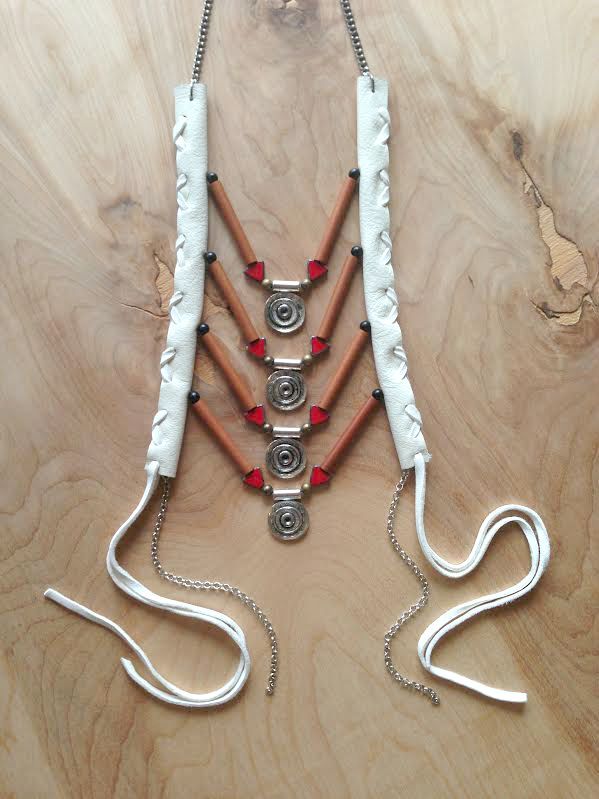 love + leather cheyenne warrior necklace - madeofjewelry 