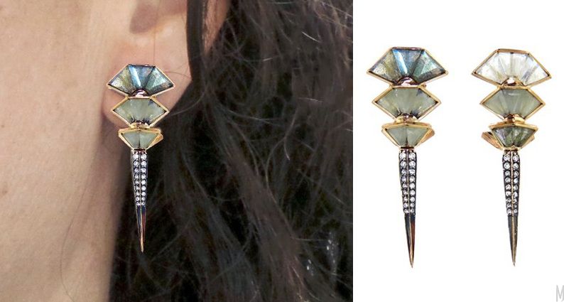  nak armstrong mosaic spike earrings - madeofjewelry 