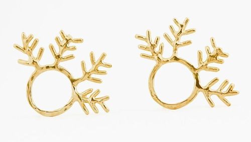  sarah brown round fern earrings - madeofjewelry 