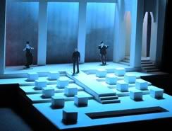 Set models for NINE at Westchester Broadway Theatre