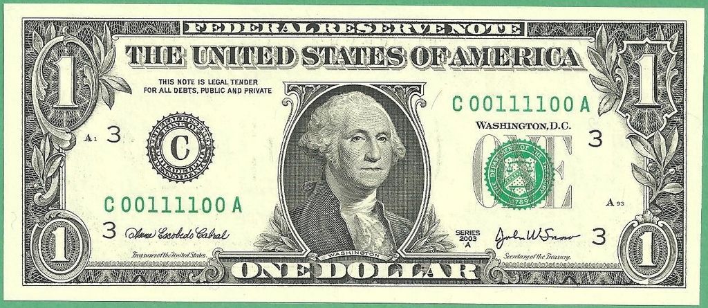 1$ Rare Dollar Bill 2013 Series 1 DIGIT Near-Miss COMPLETE REPEATER 