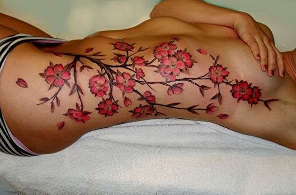 cherry tree tattoo meaning. cherry tree blossom tattoo.