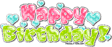 Happy Birthday Glitter Graphics from FreeGlitters.com