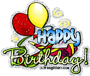Happy Birthday Glitter Graphics from FreeGlitters.com