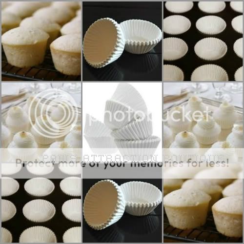   White STANDARD SIZE Cupcake Muffin Liners Baking Cups Wrappers  