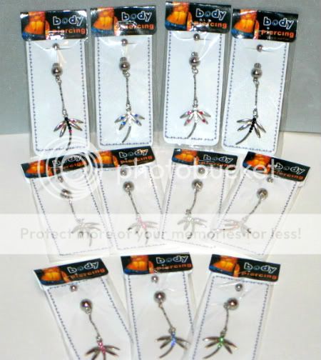 Wholesale Lot Dragonfly Barbell Dangle Belly Rings NICE  