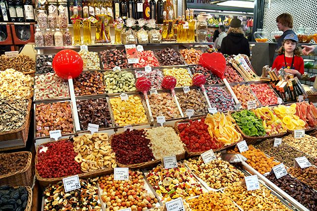 Candy Stall at La Boqueria Market, Barcelona 
