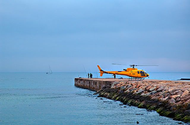 Barcelona Beach: RACC Helicopter
