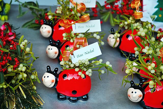 Ladybird with Mistletoe, Christmas Present at Santa Llucia Market [enlarge]