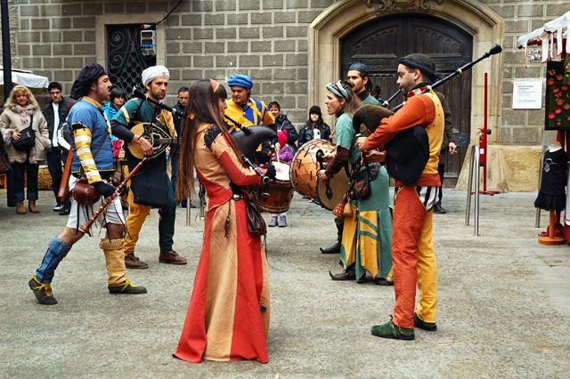 Musicians at the Medieval Fair in Vic, Osona, Barcelona Province