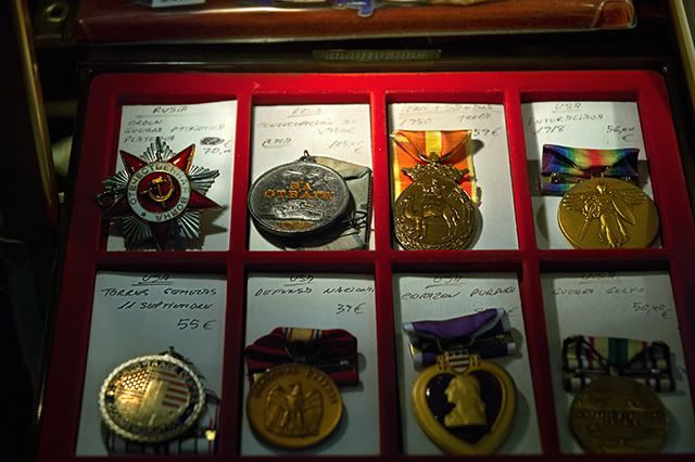 USSR and US Medals at Antique Shop,Barcelona 